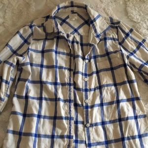 J. Crew Blue and Cream button down